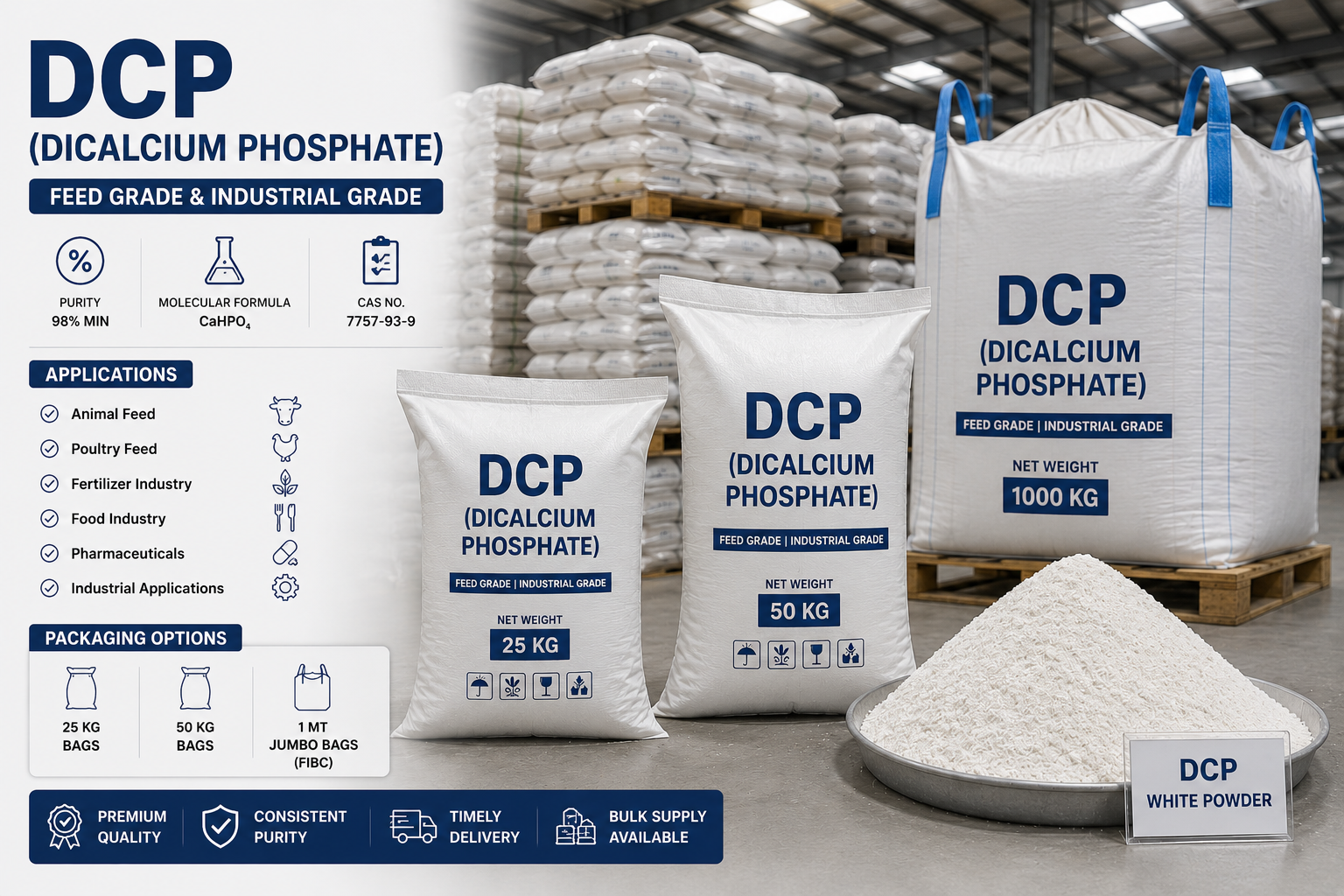 Dicalcium Phosphate DCP powder